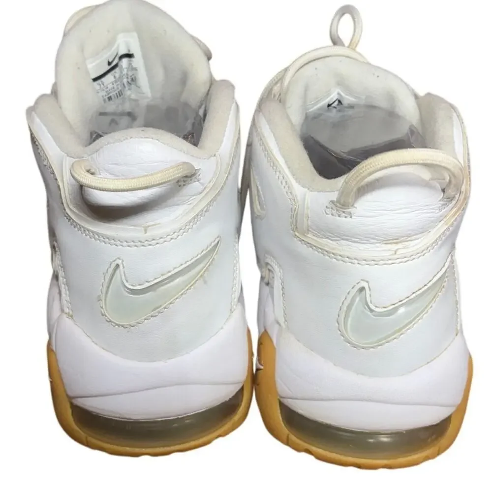 Nike‎ Air More Uptempo White Gum Bottom GS Basketball Shoes 415082-101 Size 7Y